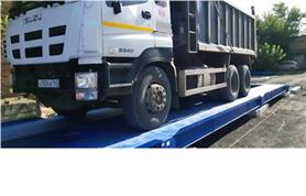 Автомобильные весы ВАЛ до 80 тонн, 18 метров  установлены бесфундаментным способом на дорожные плиты